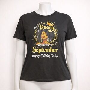 September Queen Graphic Tee - Black